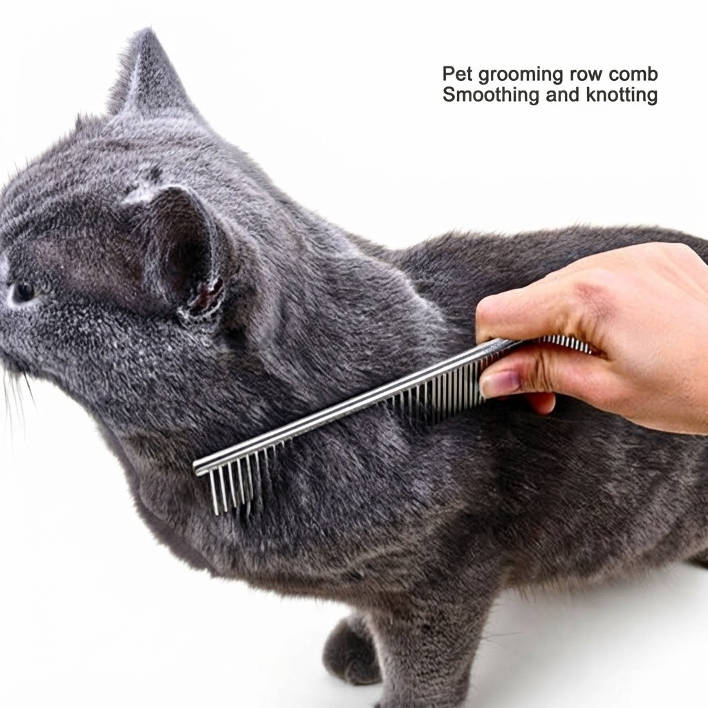 Stainless Steel Pet Hair Grooming Comb - Image 2