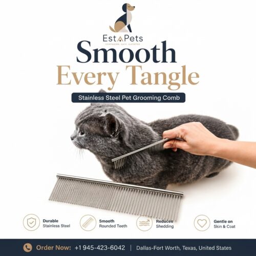 Stainless Steel Pet Hair Grooming Comb