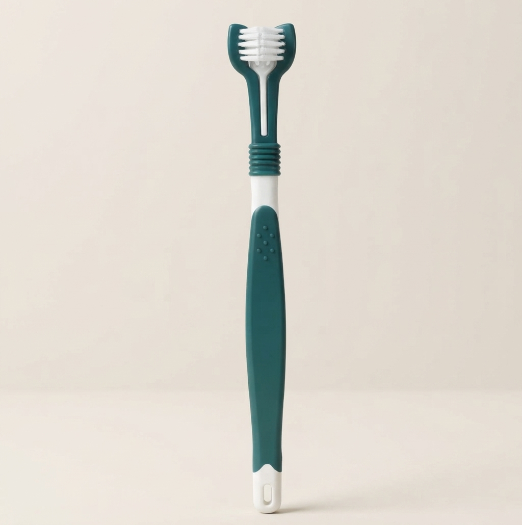 Pets Three-Head Multi-angle Toothbrush