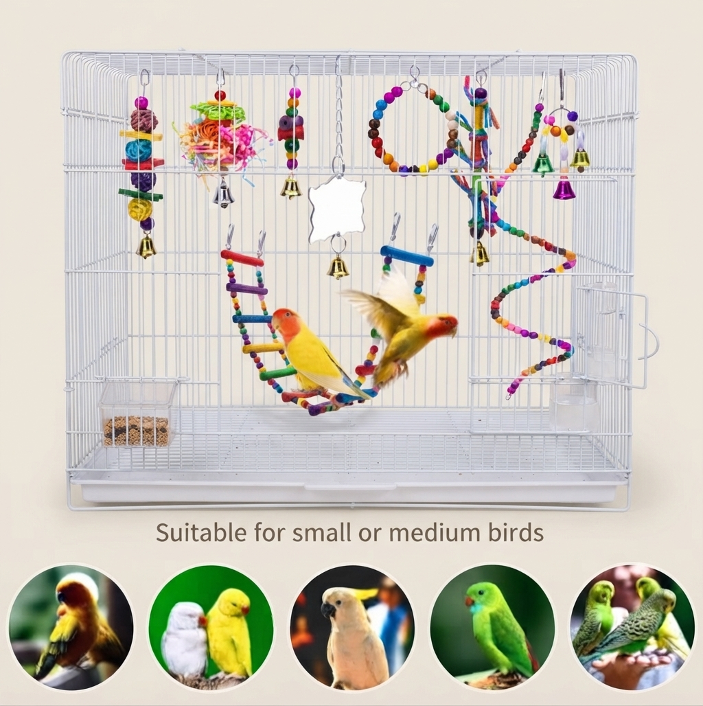 Bird Swing Toys-Parrot Hammock Bell - Image 2
