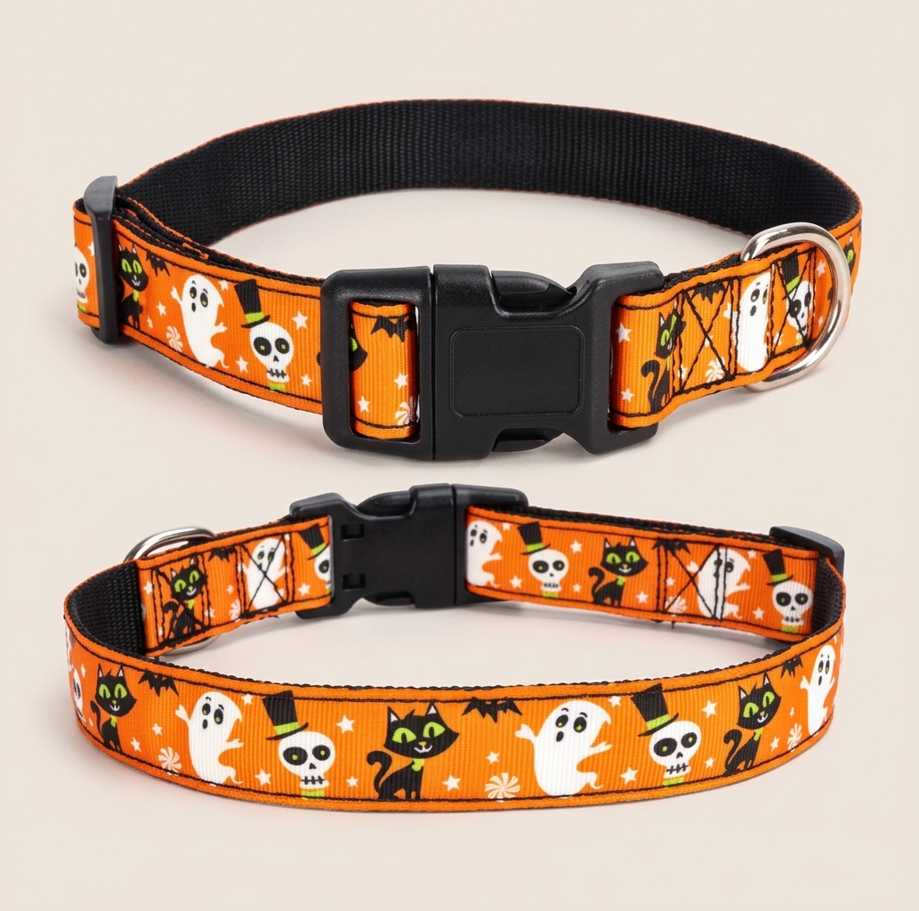 Cat-Monster Dog Collar Tribal Pattern Adjustable Puppy