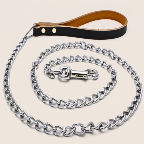 Anti-slip Handle Dog Leash Chain for Outdoor Training